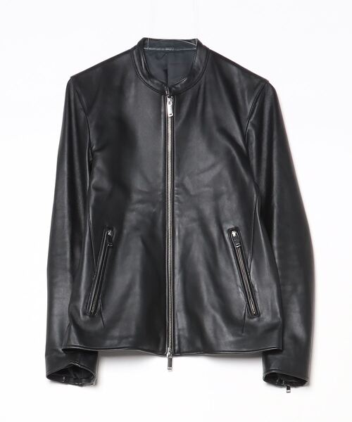 STUDIOUS ブラック レザージャケット サイズ2 STUDIOUS（ステュディオス） レザージャケット 2 ブラック メンズ