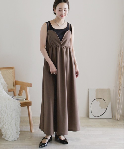 「ECRIRE」 キャミソールワンピース M ブラック レディース_画像3