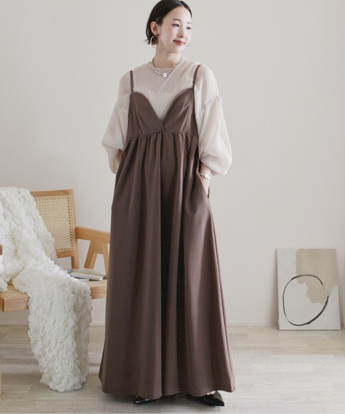 「ECRIRE」 キャミソールワンピース M ブラック レディース_画像8