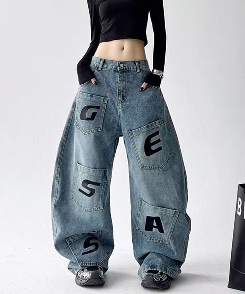 パンツ vintage D&G y2k design denim gossip!ロサンゼルス ジーンズ デニム デニムパンツ Y2Kポケット