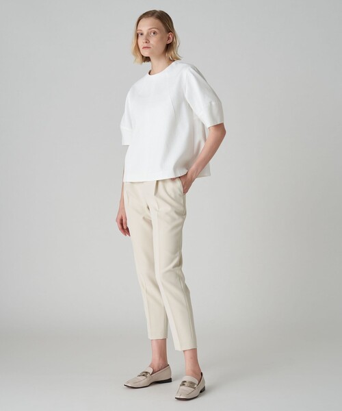 トゥモローランドコレクション 22SS ストライプ ブラウス 半袖 36 TOMORROWLAND collection 「TOMORROWLAND collection」 半袖ブラウス