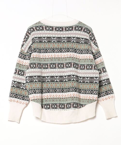 「liflattie ships」 長袖ニット SMALL ナチュラル レディース_画像2