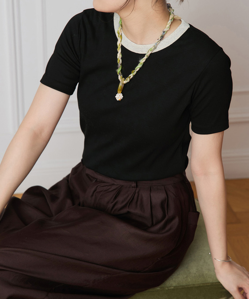 「IENA LA BOUCLE」 半袖Tシャツ FREE ベージュ レディース_画像3