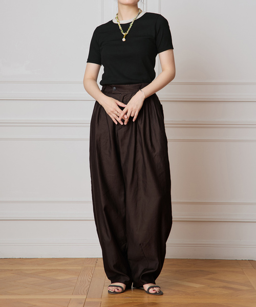 「IENA LA BOUCLE」 半袖Tシャツ FREE ベージュ レディース_画像4