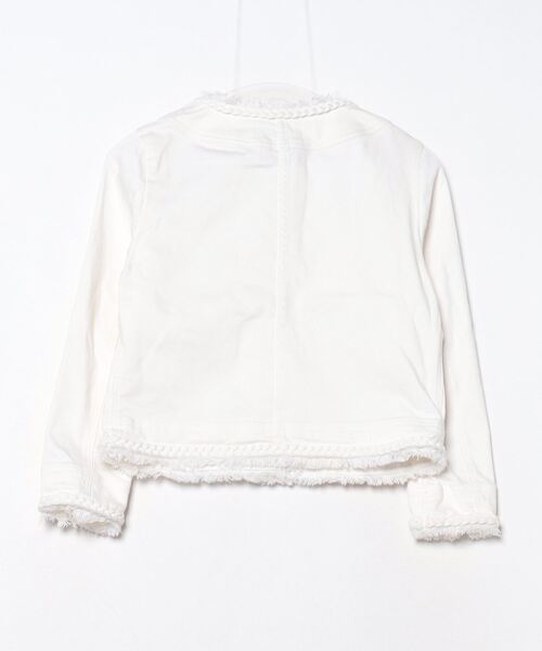 「Moname」 ノーカラージャケット S ホワイト レディース_画像2