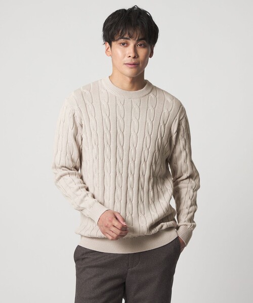 A DAY IN THE LIFE セーター ニット ケーブルニット-ウォッシャブル