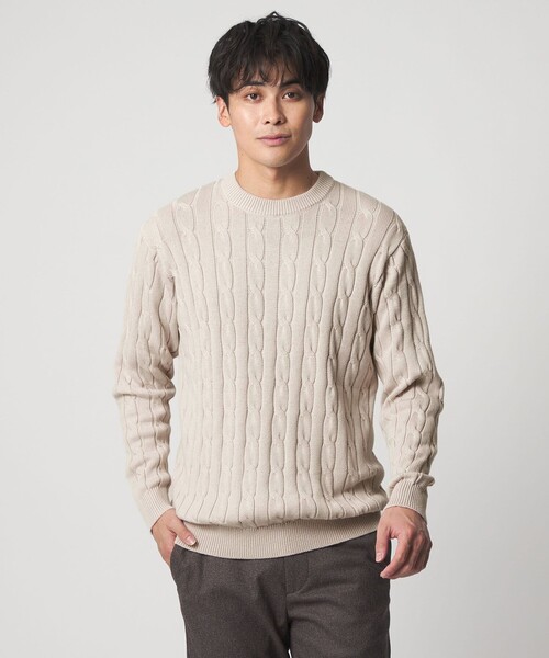 A DAY IN THE LIFE セーター ニット ケーブルニット-ウォッシャブル