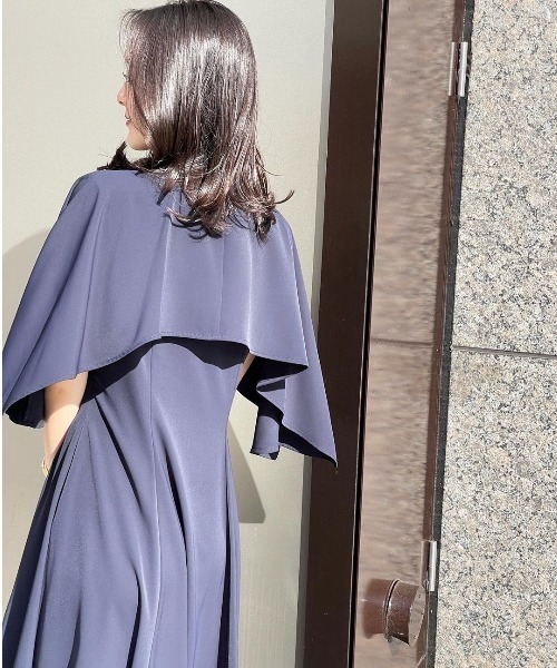 専用anuansケープデザインフレアワンピース （ECRU) ¥24,200 アニュアンス anuans ケープデザインフレアワンピース （BEIGE