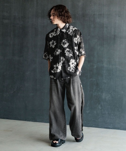 「HARE」 半袖シャツ SMALL ホワイト系その他 メンズの画像