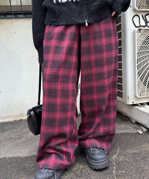 パンツ チェックワイドパンツ レディース メンズ : ZOZOTOWN Yahoo!店