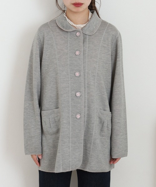 コート アウター BRODIAEA 圧縮ニットジャケット レディース