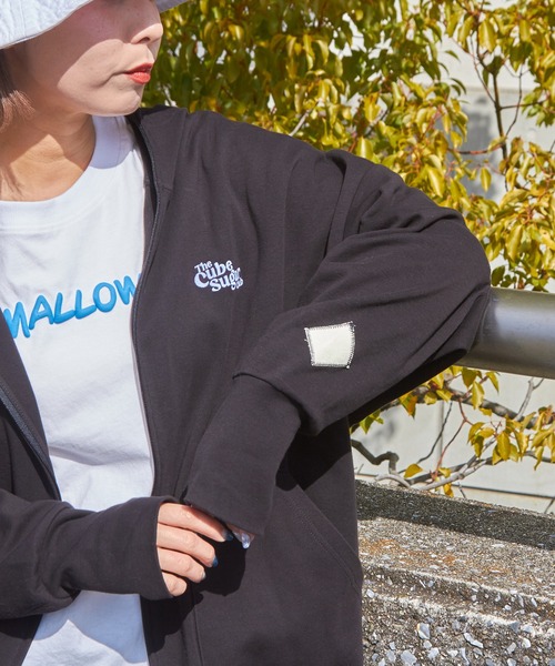 「CUBE SUGAR」 ジップアップパーカー M パープル レディース_画像3