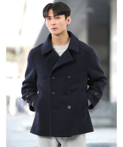 TAKA-Q（タカキュー） pコート ピーコート 「ストレッチ メルトン