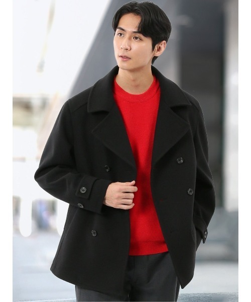 TAKA-Q（タカキュー） pコート ピーコート 「ストレッチ メルトン