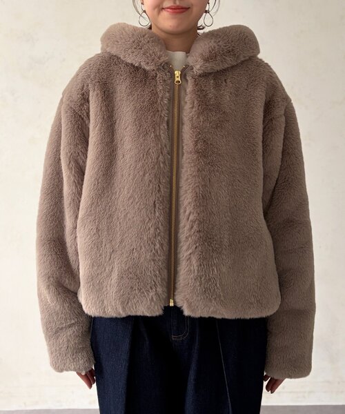 Chez toi（シェトワ） ブルゾン アウター ファー×ムートンジャケット