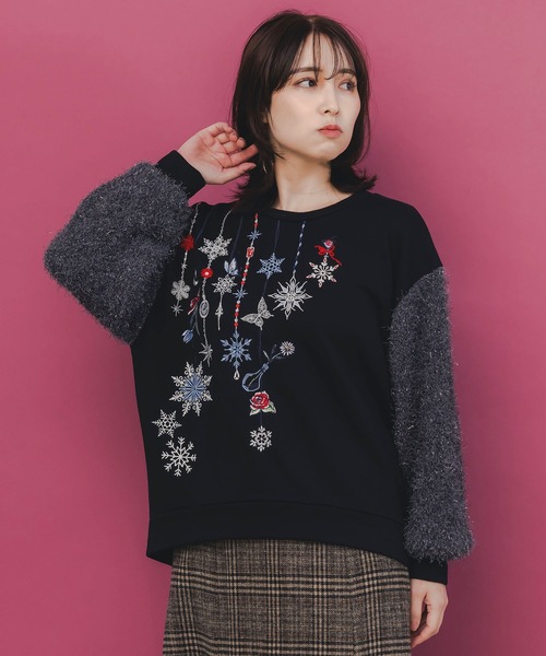 iS ScoLar（イズスカラー） ニット セーター 553260：雪の結晶