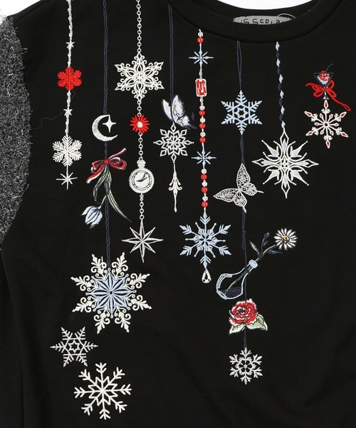 iS ScoLar（イズスカラー） ニット セーター 553260：雪の結晶