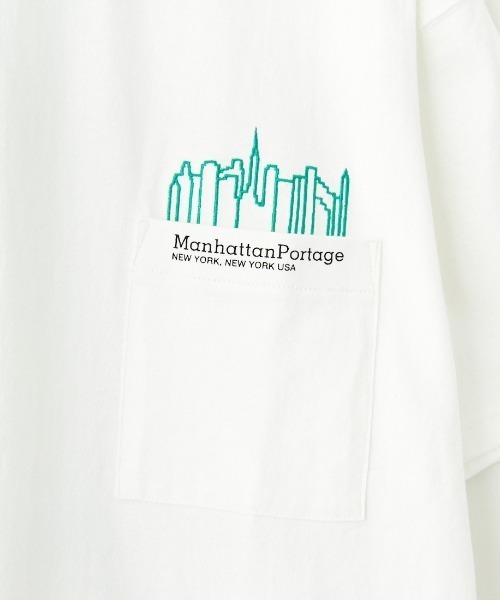 「Manhattan Portage」 半袖Tシャツ X-LARGE ネイビー レディース_画像7