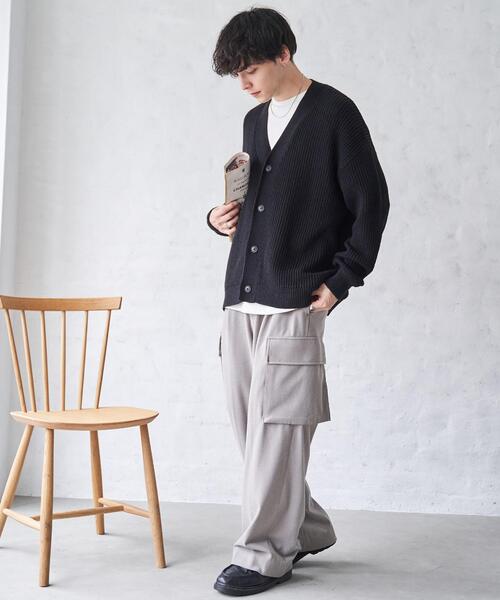 「WEGO」 カーディガン MEDIUM ブラック メンズ_画像7