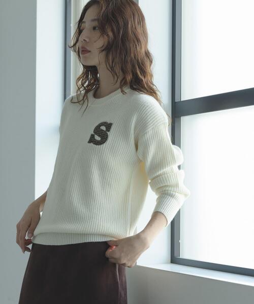 URBAN RESEARCH Sonny Label ニット セーター ハリスツイードモチーフ