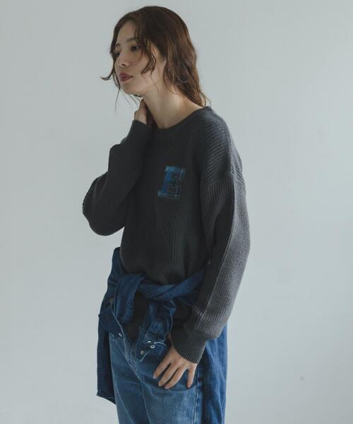 URBAN RESEARCH Sonny Label ニット セーター ハリスツイードモチーフ