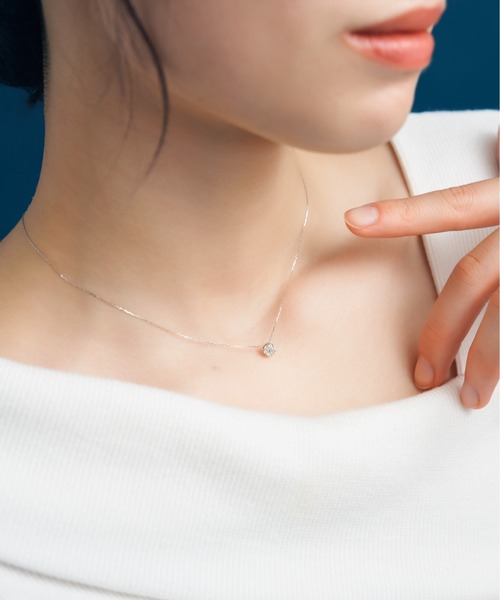 Jewel closet by L&Co. ネックレス プラチナ ダイヤモンド モーチーフ