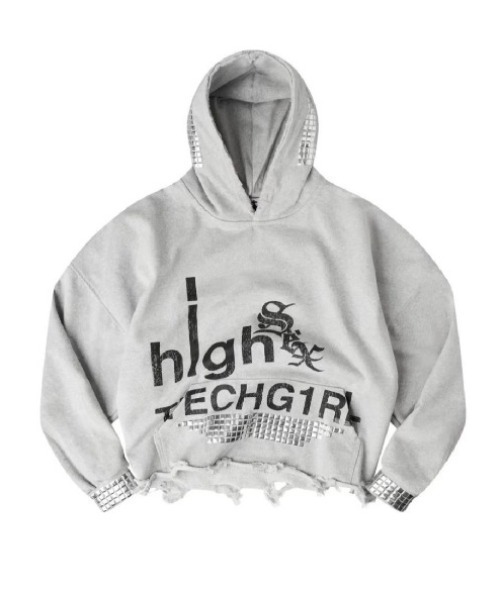 Cozyworldwide パーカー COZY WORLDWIDE パーカー 「Cozy world Wide」”TECH G1RL” STUDDED