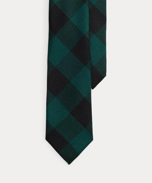 【新品未使用】ポロラルフローレン ネクタイ ブラック タータンチェック 高級 POLO RALPH LAUREN（ポロ・ラルフローレン） ネクタイ バッファロー