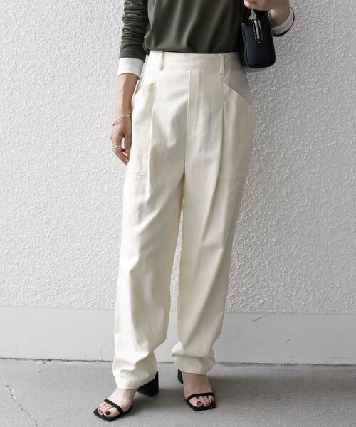 「SHIPS any」 カーゴパンツ 38 オフホワイト レディース_画像4