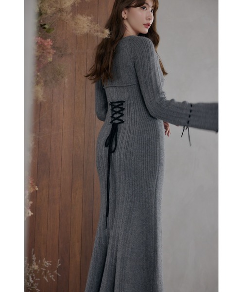 Her lip to ニットワンピース M ベージュ レディース : ZOZOTOWN Yahoo