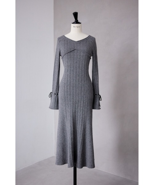 Her lip to ニットワンピース M ベージュ レディース : ZOZOTOWN Yahoo