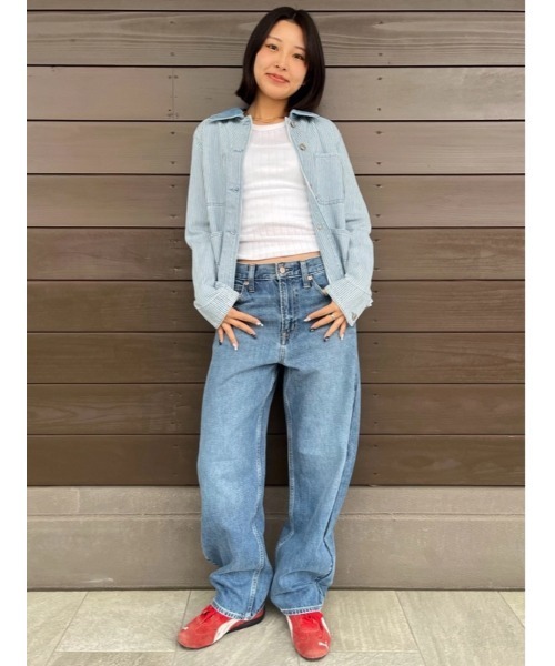 GAP（ギャップ） デニムジャケット gジャン デニム ストライプ チョア