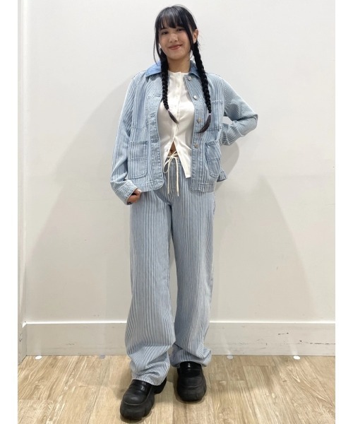 GAP（ギャップ） デニムジャケット gジャン デニム ストライプ チョア