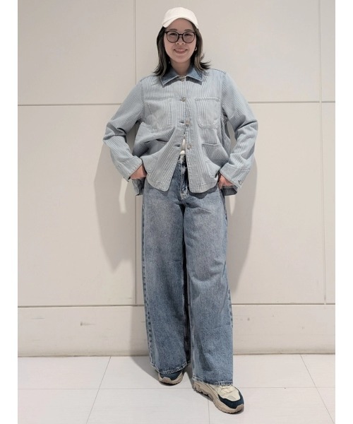GAP（ギャップ） デニムジャケット gジャン デニム ストライプ チョア
