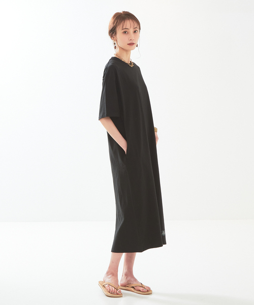 「abahouse mavie」 「russell athletic」半袖ワンピース フリー ライラック レディース_画像7