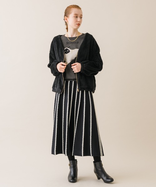 「DOLLUPOOPS」 長袖ニット FREE チャコールグレー レディース_画像6