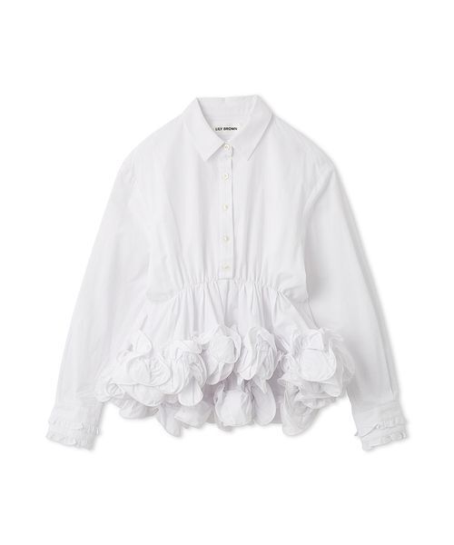 LILY BROWN ホイップフリルヘムブラウス LILY BROWN（リリーブラウン） ブラウス シャツ ホイップフリルヘム