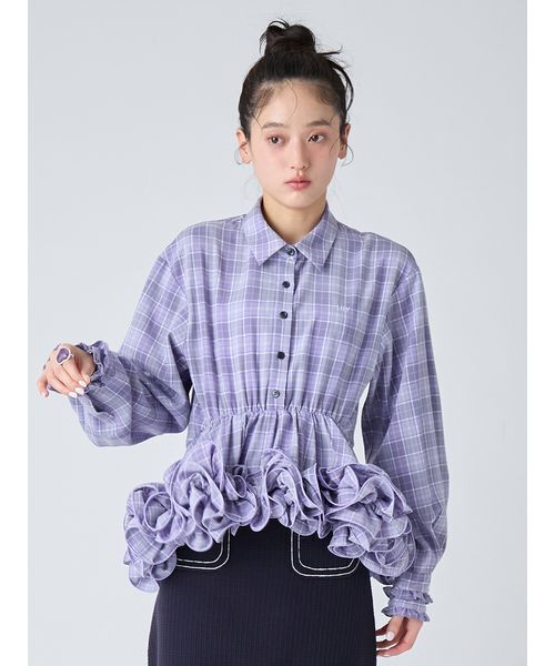 11/14削除 LILY BROWN ホイップフリルヘムブラウス LILY BROWN（リリーブラウン） ブラウス シャツ ホイップフリルヘム