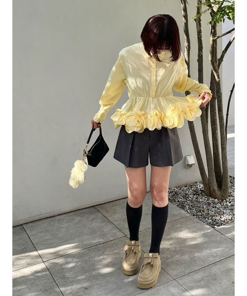 LILY BROWN（リリーブラウン） ブラウス シャツ ホイップフリルヘム