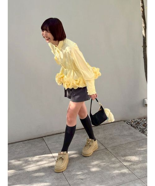 LILY BROWN（リリーブラウン） ブラウス シャツ ホイップフリルヘム