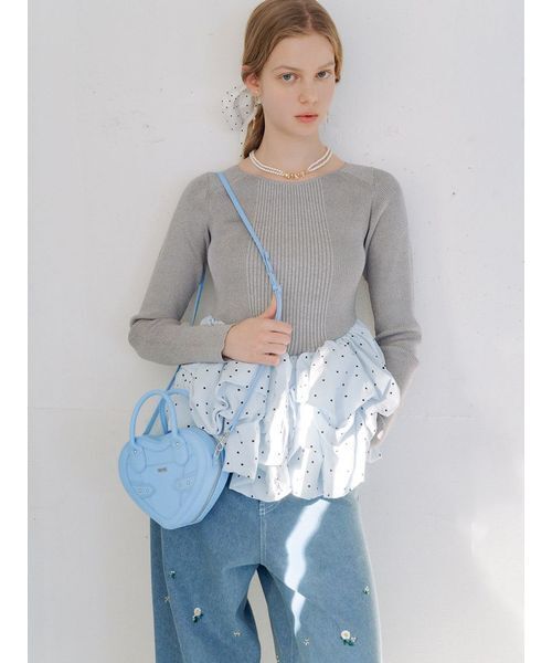 FURFUR ハート型ハンドバック ショルダーバッグ FURFUR（ファーファー） ショルダーバッグ バッグ ハートショルダー