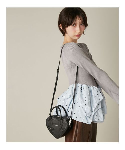 FURFUR ハート型ハンドバック ショルダーバッグ FURFUR（ファーファー） ショルダーバッグ バッグ ハートショルダー