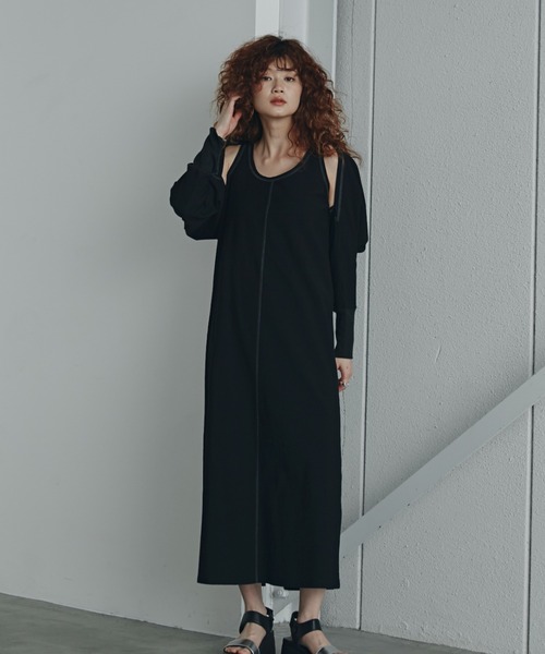 「ROSE BUD」 コンビワンピース FREE ブラック レディース_画像10