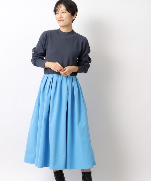 「OPAQUE.CLIP」 ドッキングワンピース 42 ブラック レディース_画像4