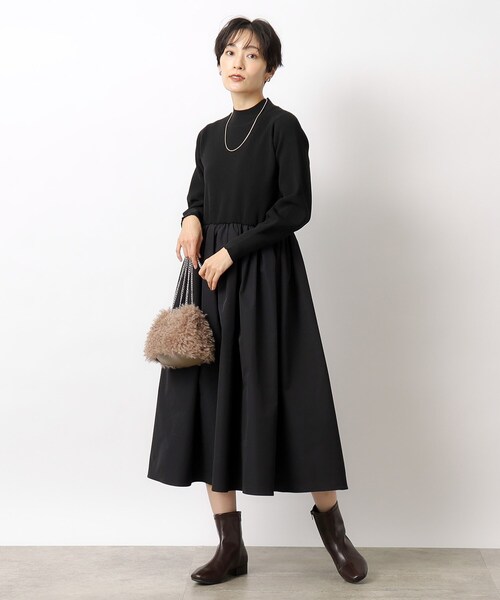 「OPAQUE.CLIP」 ドッキングワンピース 42 ブラック レディース_画像7