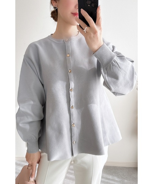 「&. NOSTALGIA」 ニットカーディガン M グリーン レディース_画像8