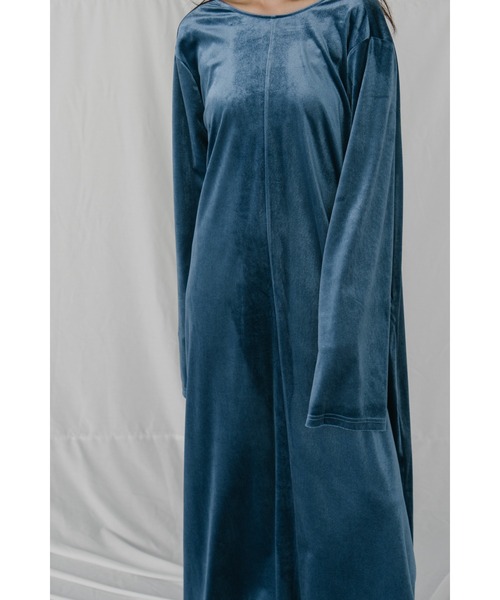 「duei」 長袖ワンピース FREE ブルー レディース_画像2