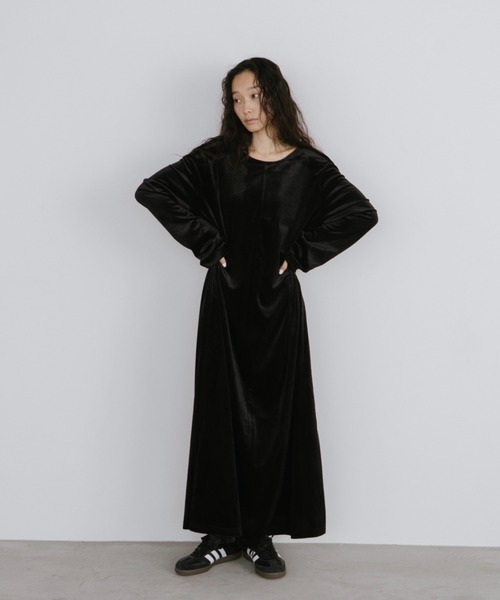 「duei」 長袖ワンピース FREE ブルー レディース_画像5