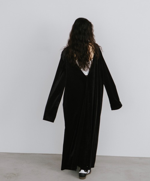 「duei」 長袖ワンピース FREE ブルー レディース_画像7