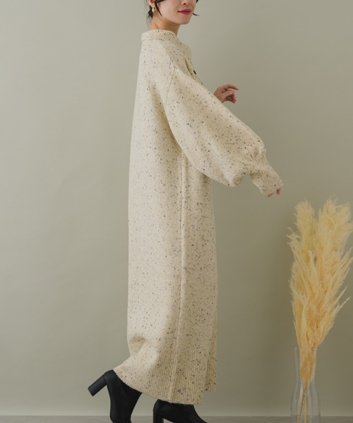 「KATHARINE ROSS」 ニットワンピース MEDIUM ベージュ レディース_画像3